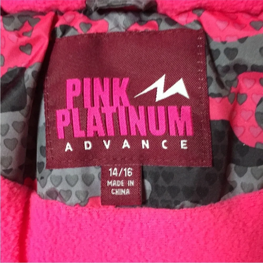 Pink Platinum Advanced Girls Winter Camo Puffer Jacket